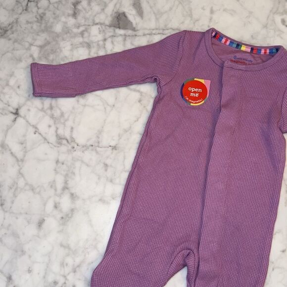NWT Magnetic Me Purple Waffle Footie - Picture 4 of 6
